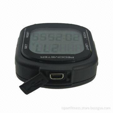 Professional Fitness 3D Sensor Pedometer with USB PC Link, 12/24 Hours Display Format